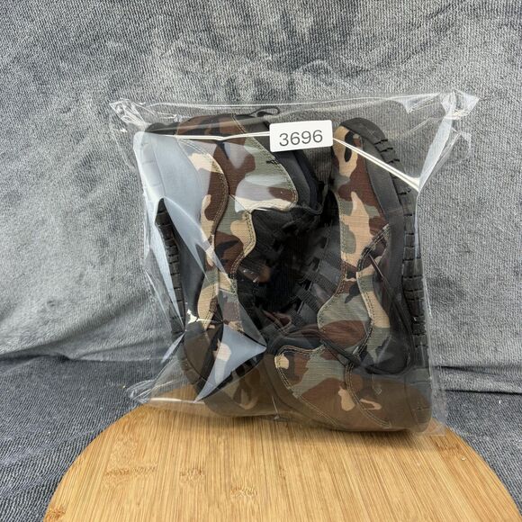 Jordan Air 10 Retro Shoes Mens Size 7.5 Woodland Brown Camo Sneakers 310805-201 - Picture 10 of 10